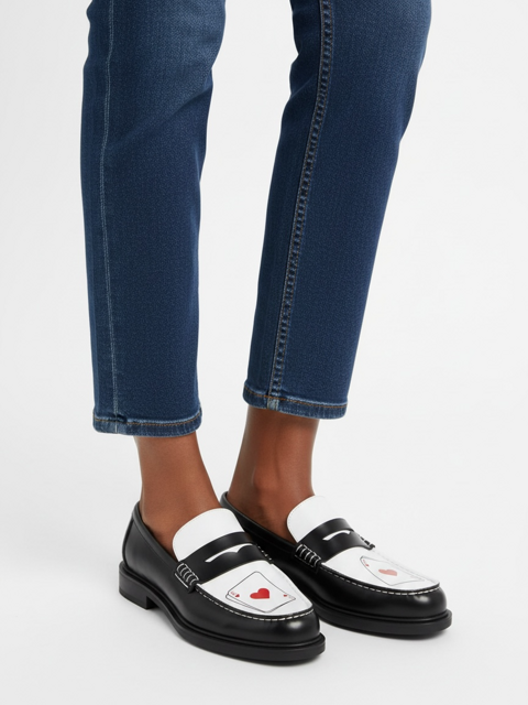 Mocassins ASOS – Noir et blanc – Pointure 41