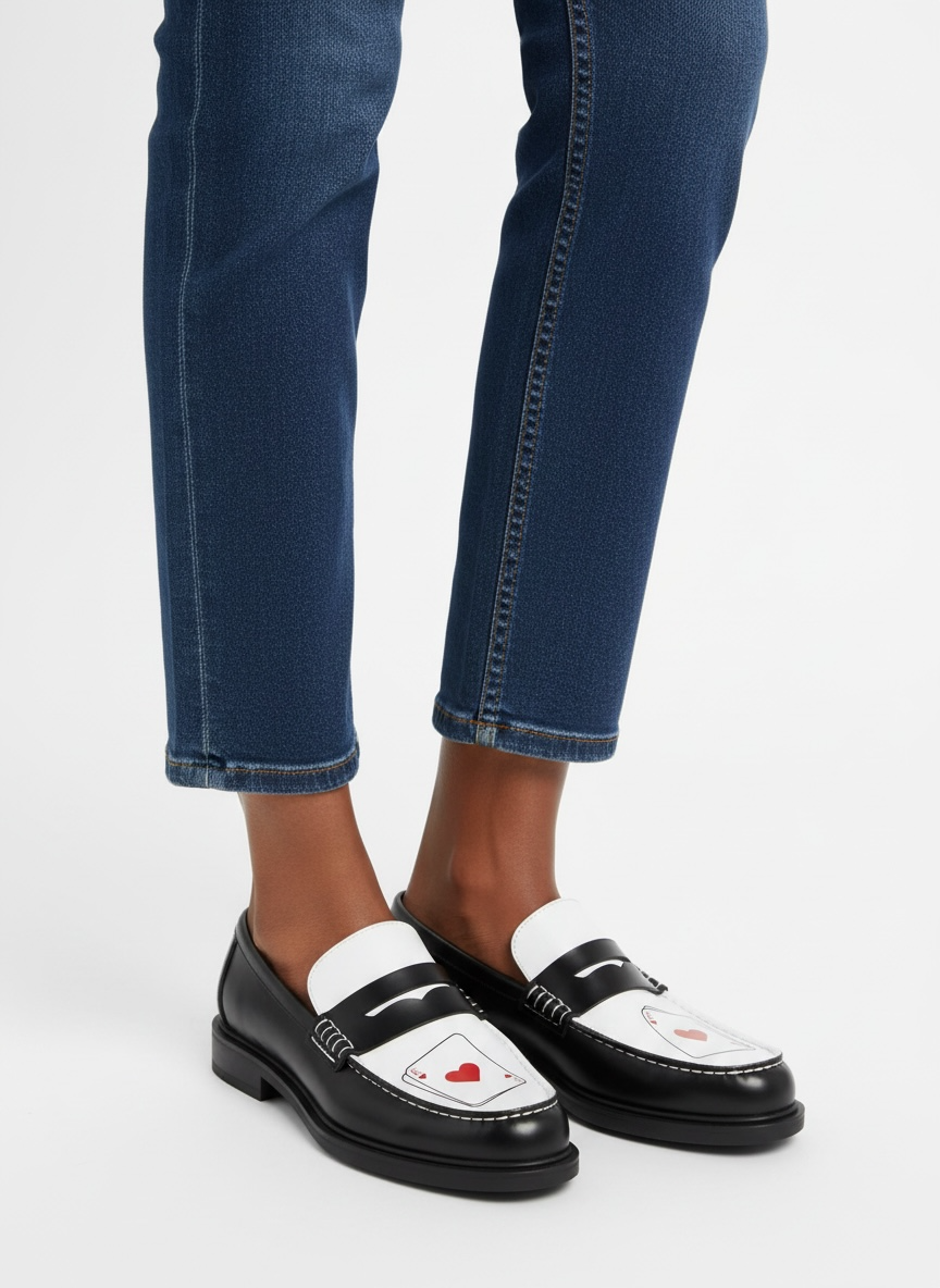 Mocassins ASOS – Noir et blanc – Pointure 41