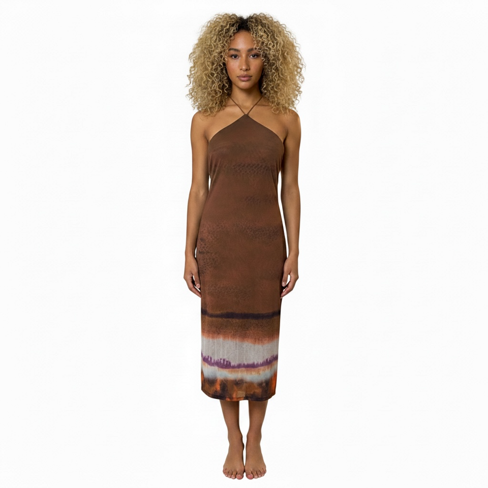 Robe longue Zara – Marron – Taille S