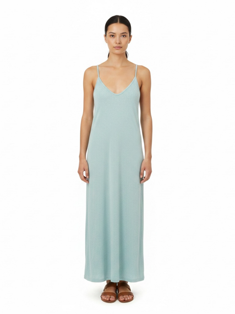Robe longue Zara – Vert aqua – Taille M