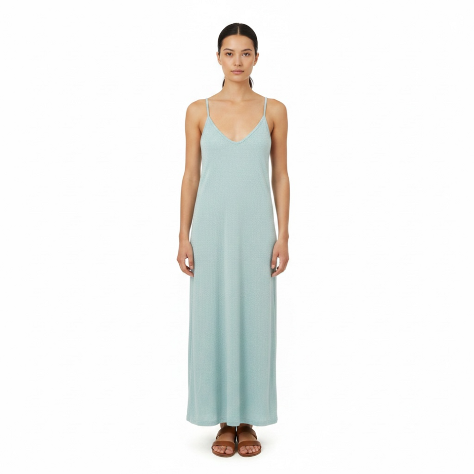 Robe longue Zara – Vert aqua – Taille M