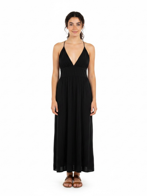 Robe longue Bershka – Noir – Taille M
