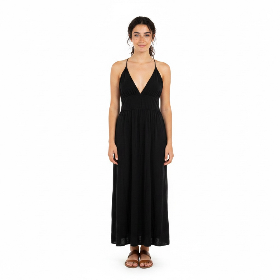 Robe longue Bershka – Noir – Taille M