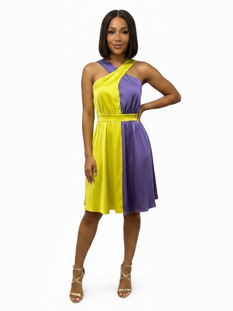 Robe courte – Bicolore – Taille M