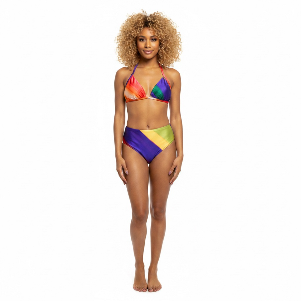 Maillot de bain deux pièces Boohoo – Multicolore – Taille 36