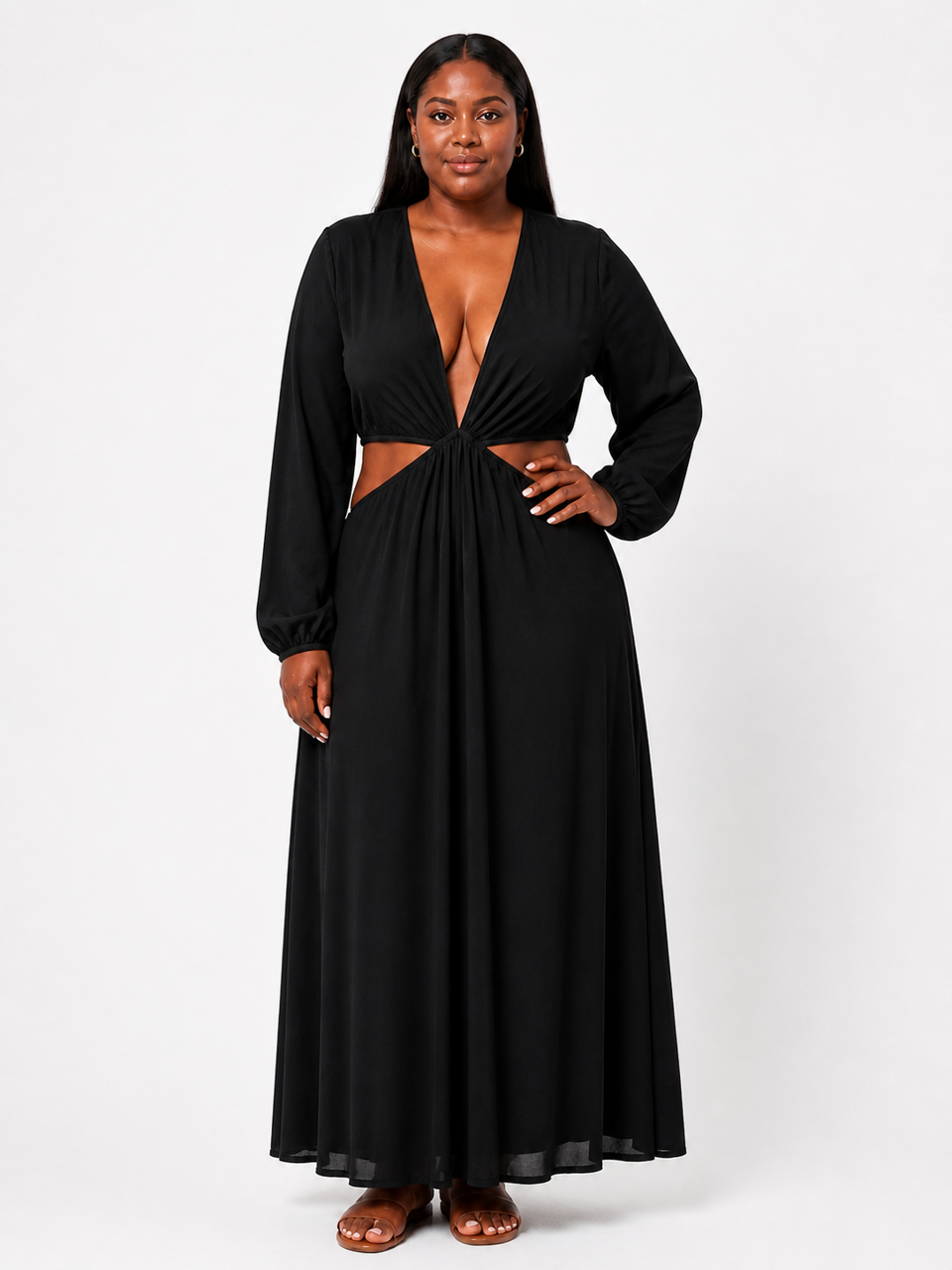 Robe longue Hermès – Noir – Taille XL