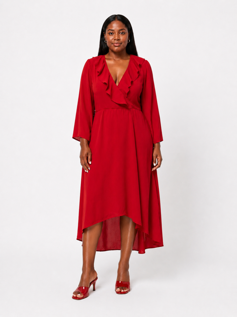 Robe longue H&M – Rouge – Taille XL
