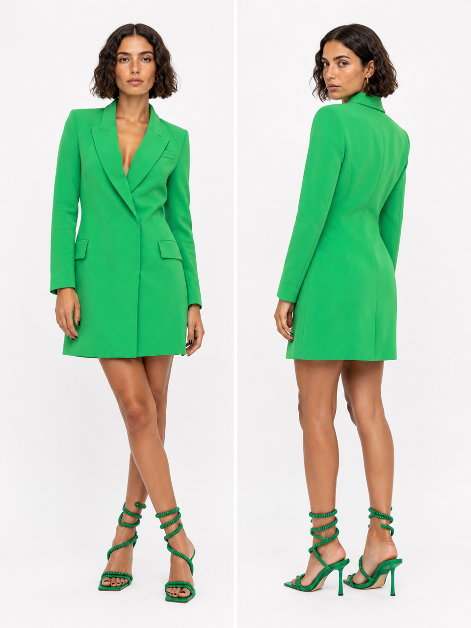 Robe courte Zara – Vert – Taille S