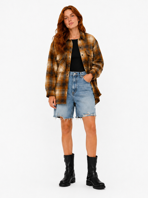 Surchemise Pull&Bear – Marron – Taille S
