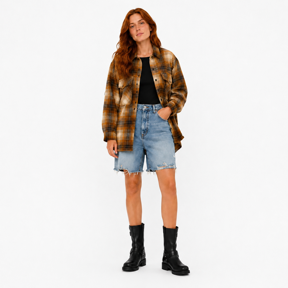 Surchemise Pull&Bear – Marron – Taille S