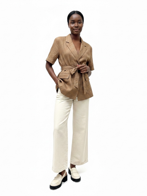 Blouse Bershka – Marron – Taille L