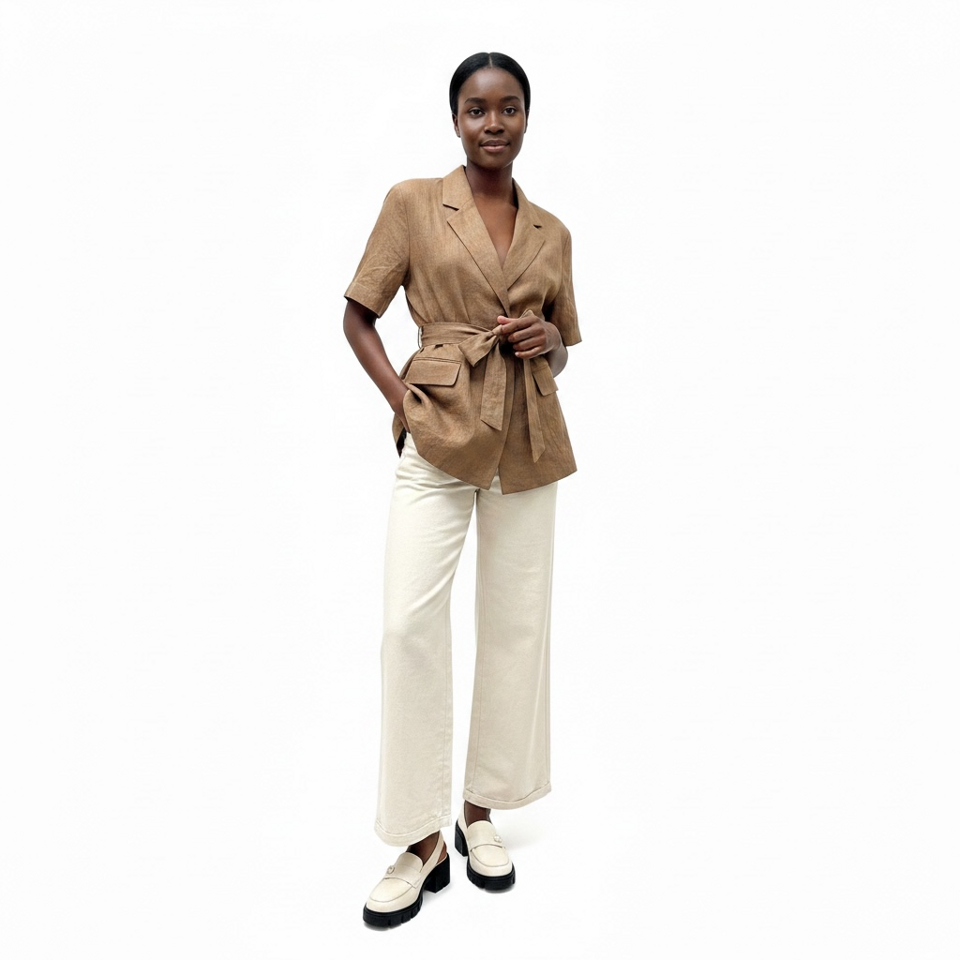 Blouse Bershka – Marron – Taille L
